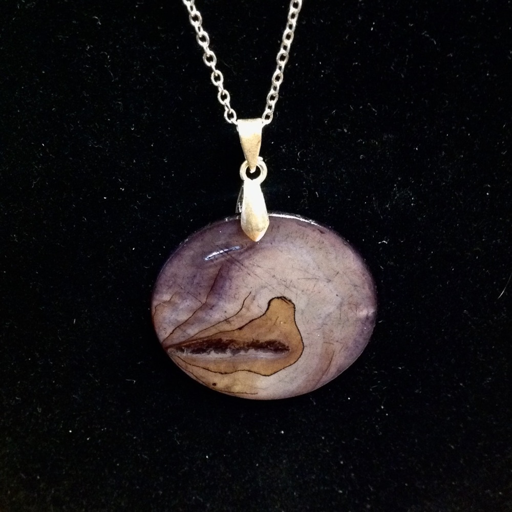 Abalone Shell Reversible Necklace - Picture 4 of 6